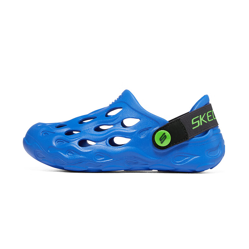 商场同款童鞋夏季男童洞洞鞋防滑一脚蹬沙滩鞋儿童休闲凉鞋 蓝色/luu