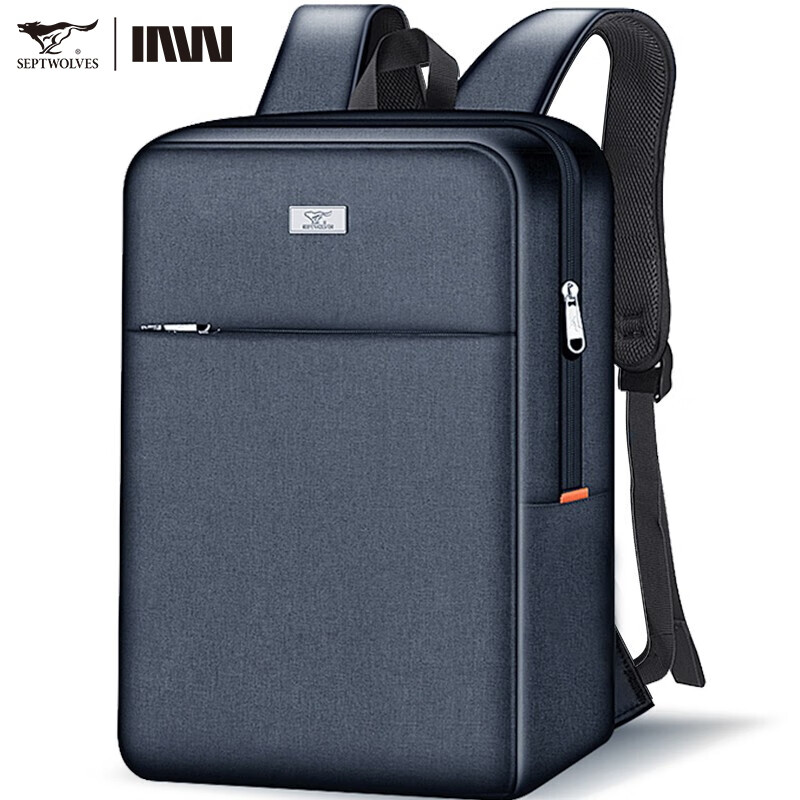 七匹狼电脑包14英寸男士商务背包双肩包15.6英寸笔记本防泼水牛津布