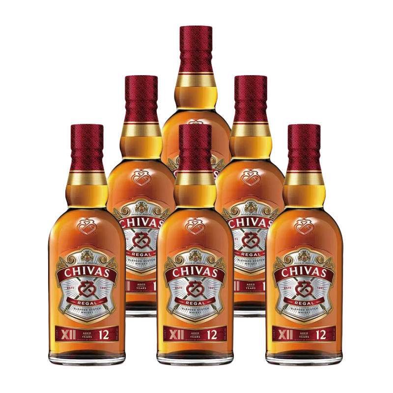 芝华士（Chivas Regal）名企严选 芝华士12年威士忌 原瓶进口洋酒 保乐力加 一瓶一码 芝华士12年500mL6瓶