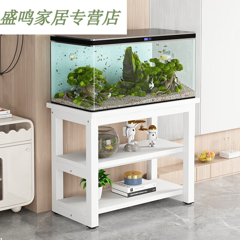 多层鱼缸底座底柜铁艺鱼缸柜置物架水 三层长35宽30高705*5厘米加固