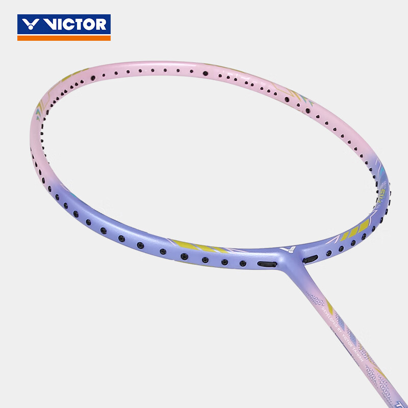 VICTOR威克多 羽毛球拍全碳素轻量拍进攻拍TK-7U/T 粉紫 可拉高磅 空拍
