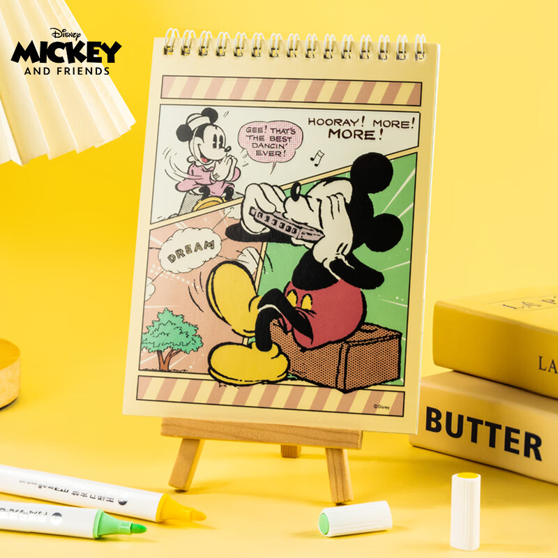 迪士尼（Disney）涂色绘画本益智涂鸦绘画/diy儿童绘画套装美术写生米奇A60125-M1