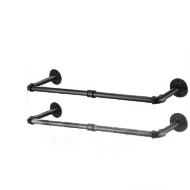 宝优妮壁挂式晾衣杆工业管镀锌管服装店上墙展示架铁艺洗衣房晾衣挂衣杆240.3元拍3件(合80.1元/件)
