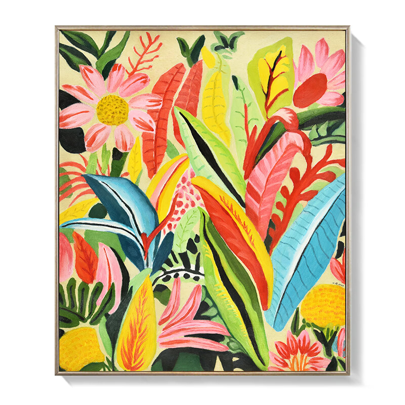 手绘花卉油画收藏原创孤品韩一凡现代简约客厅餐厅卧室走廊玄关装饰画