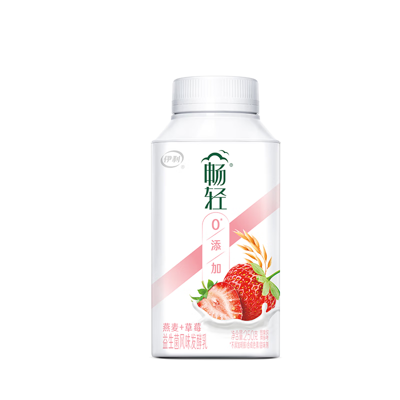 yili 伊利 畅轻 益生菌风味发酵乳 燕麦+草莓 250g*4瓶