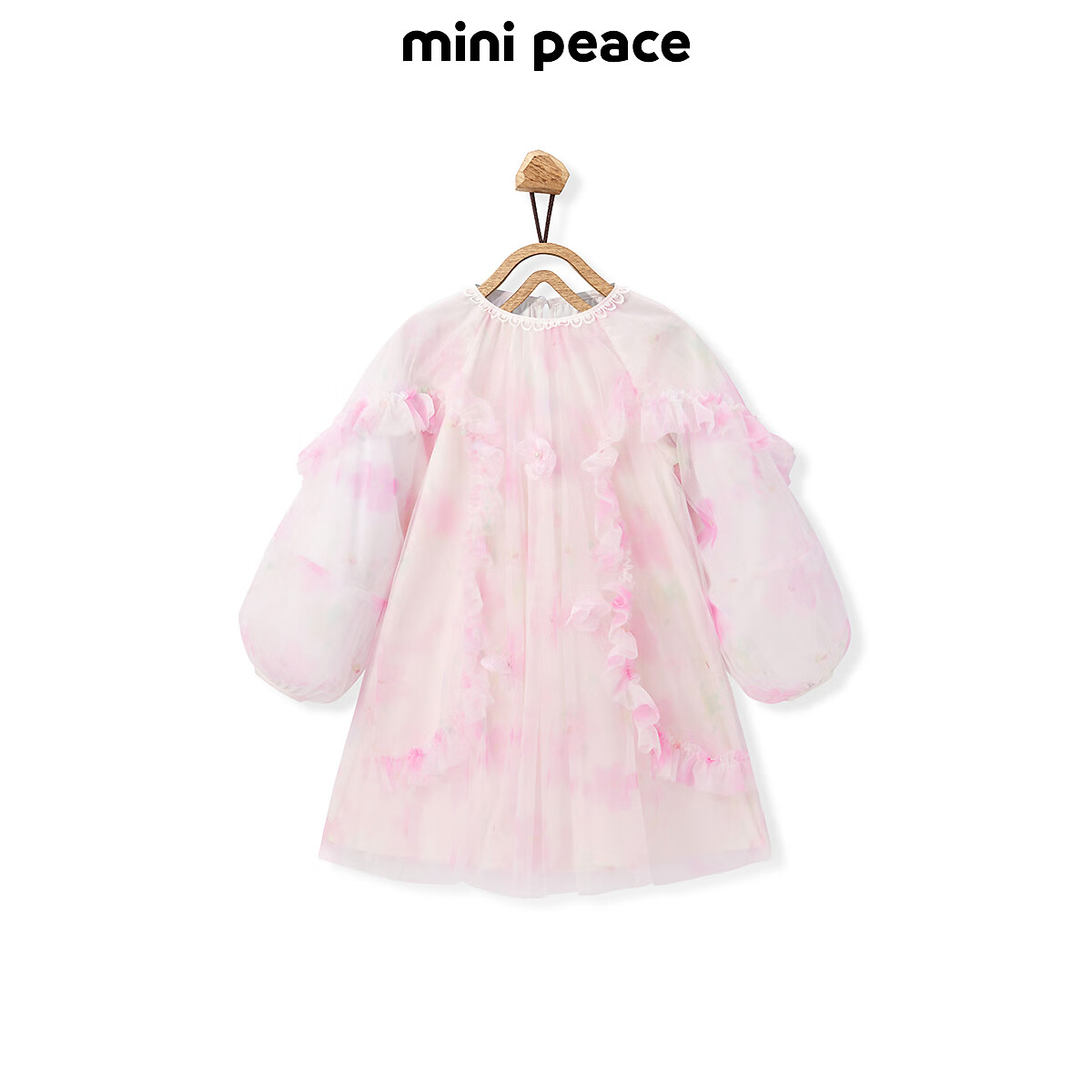 MiniPeace太平鸟童装女童连衣裙FBFAF1330 玫瑰粉 140