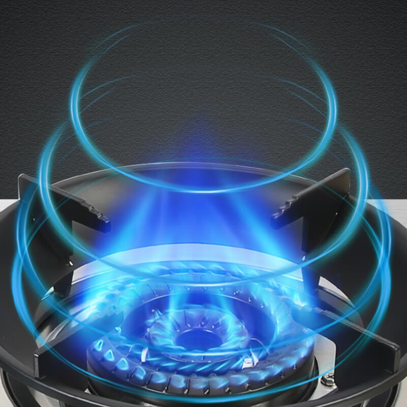 荣胜750不锈钢燃气灶聚能大火力5.2kW猛火节能双灶台嵌入式两用天然气灶液化气灶 750*430黑色 天然气双灶