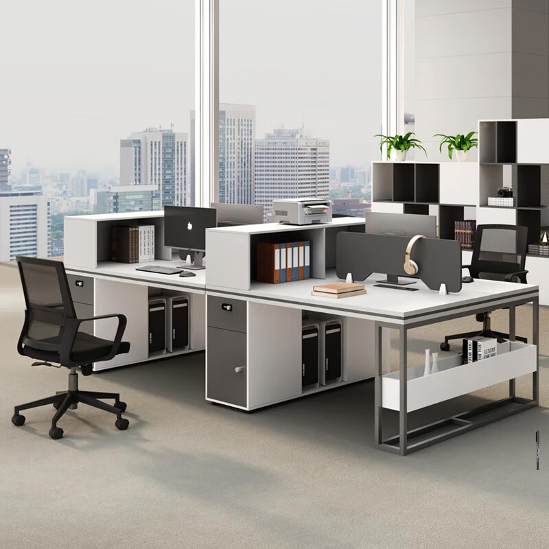 板冉办公室职员桌椅组合四六人位简约员工屏风工位隔断卡座电脑桌