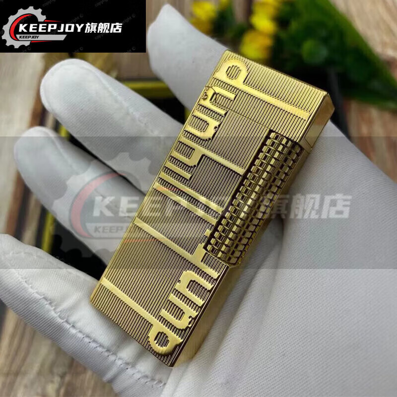 登喜路打火机英国登喜路dunhill打火机充气铜侧滑男士商务个性节 经典