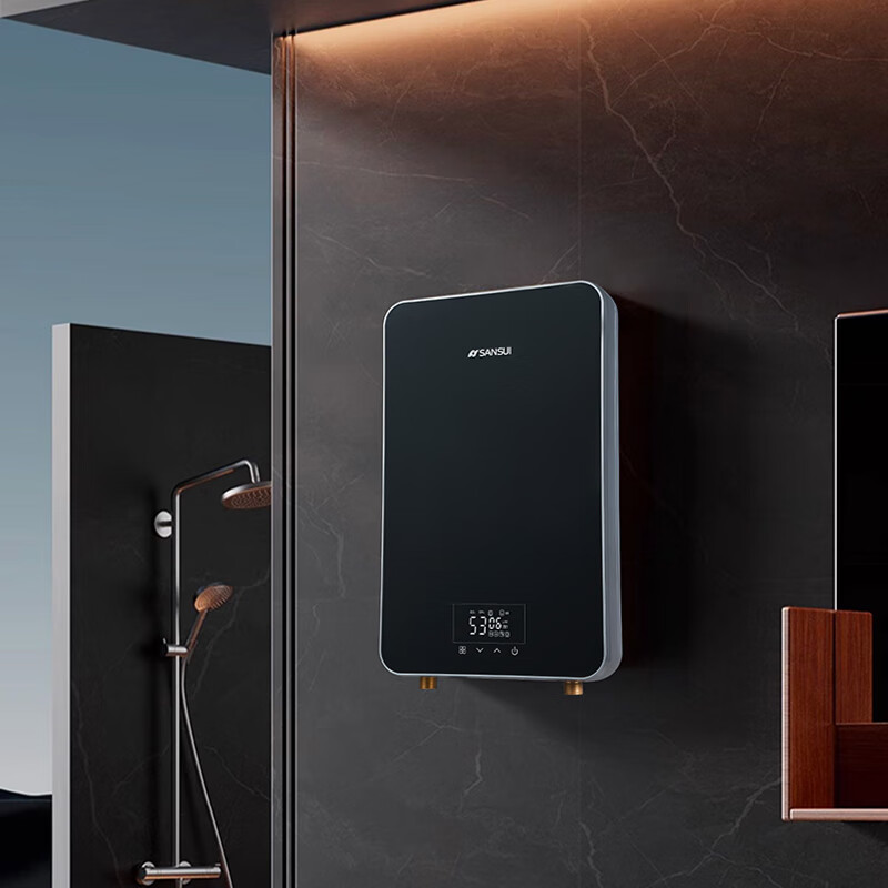 SANSUI即热式电热水器家用变频速热超薄热水宝卫生间洗澡即开即热恒温免储水无水垢热水器 7000W 变频即热+水电分离+安装礼包