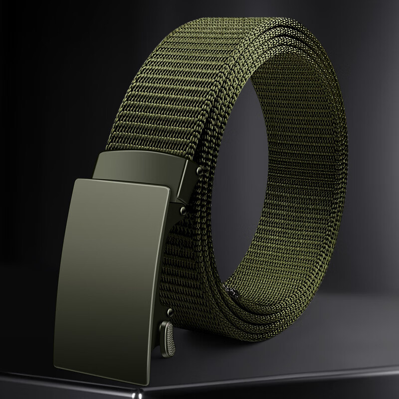 歌带盾男士休闲百搭加长编织腰带男款户外运动时尚裤腰带简约潮流腰带 香槟色【香槟扣】 160cm