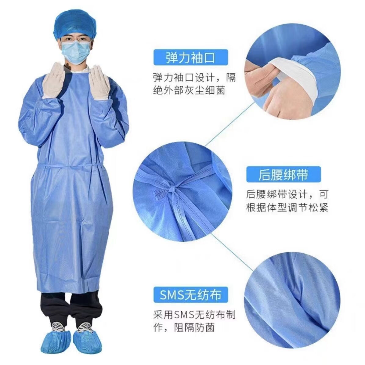 整箱可开发票一次性手术衣独立包装隔离服无菌衣防水装隔离衣 加厚50