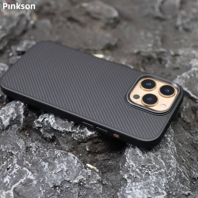 Pinkson苹果iPhone16ProMax手机壳16Pro保护套凯夫拉芳纶碳纤维纹轻薄全包磨砂硬壳男女新款商务高档轻薄 【细纹600D/软边防摔磁吸款】 【苹果16ProMax】