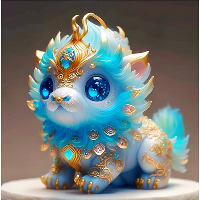 琉滋龙辰辰手办2024龙年吉祥物公仔树脂仿真龙生肖娃娃摆件公司年会礼