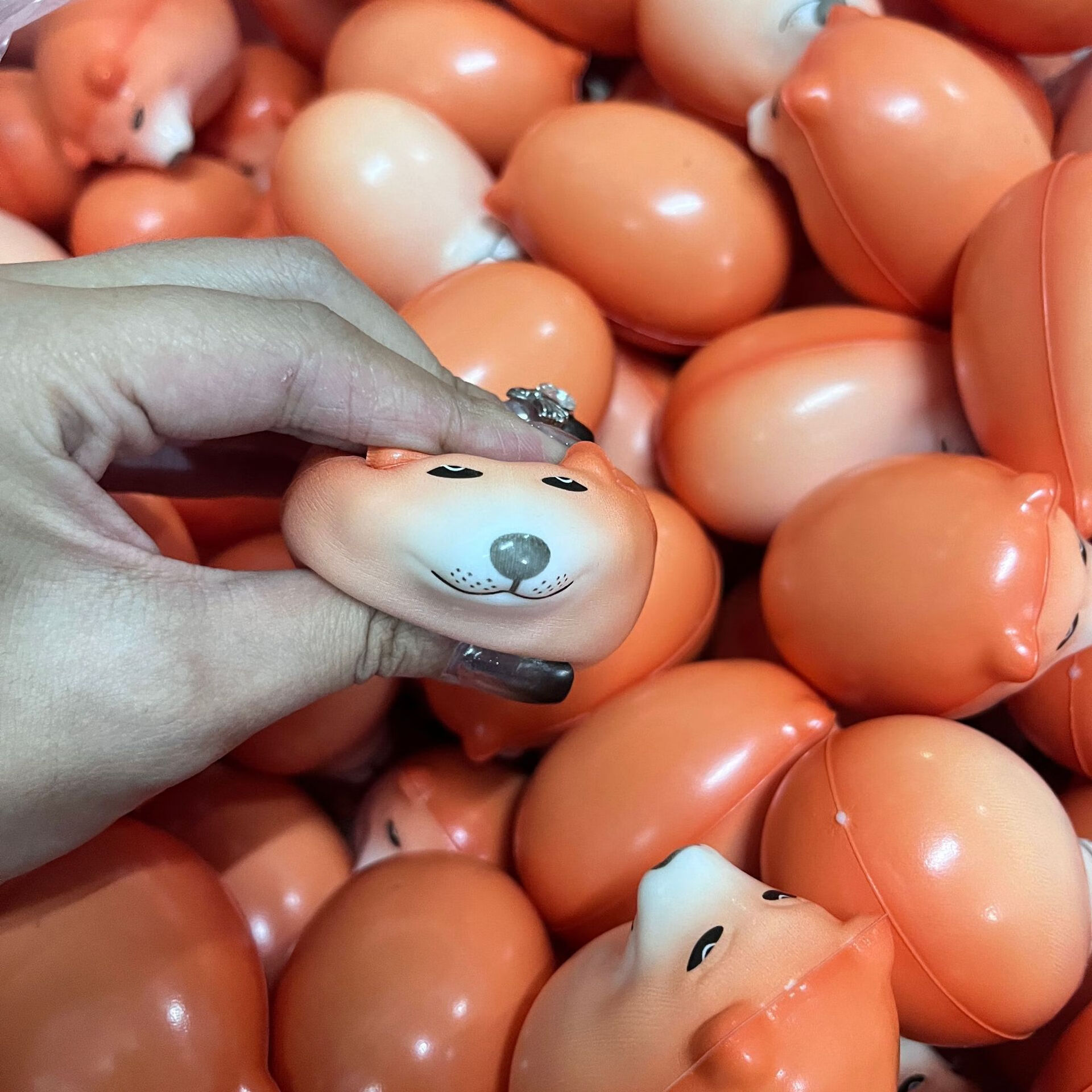 捏捏乐玩具公仔手办摆件创意解压神器沙雕柴犬 单个7cm狗蛋【网兜装】