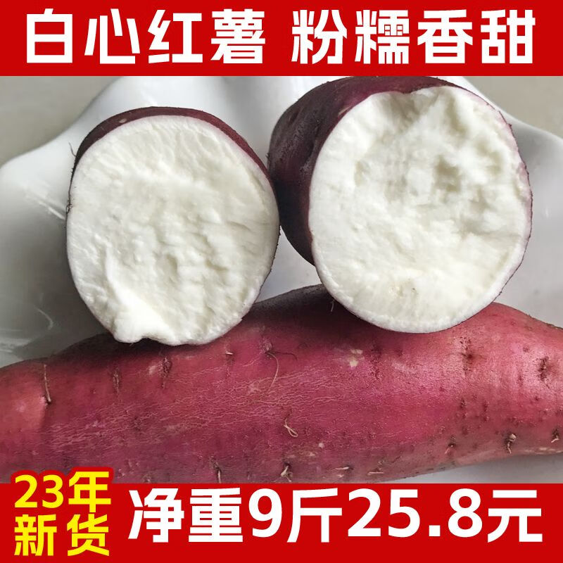 农惠快仓;NONGHUI FAST WAREHOUSE2023年现挖红皮白心红薯老品种干面甜新鲜板栗番薯地瓜白薯 甄选5斤装-九块九专栏-全利兔-实时优惠快报