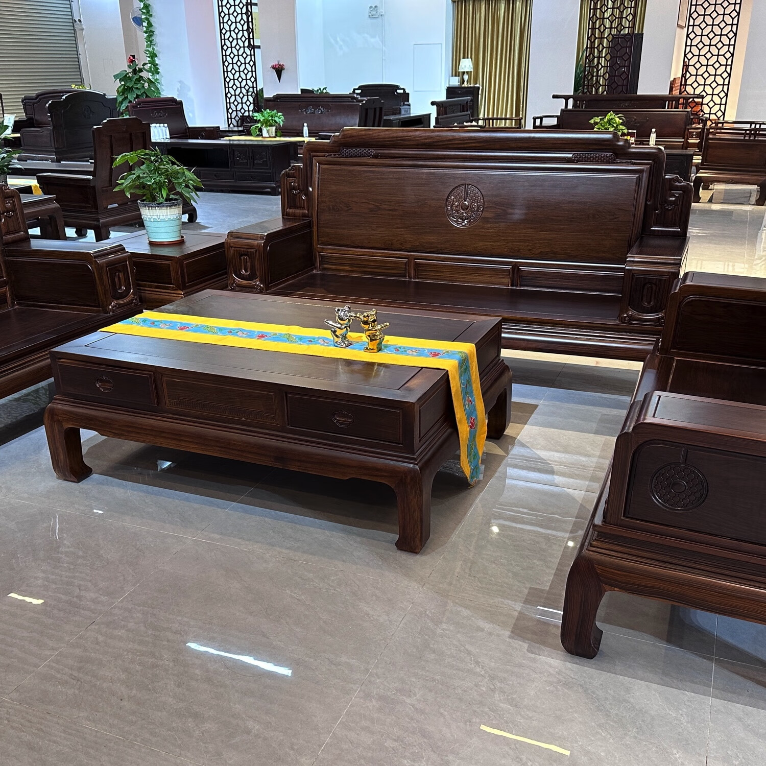 盛世家园沙发非洲金花梨菠萝格客厅沙发实木家具中式家具工厂直销 123