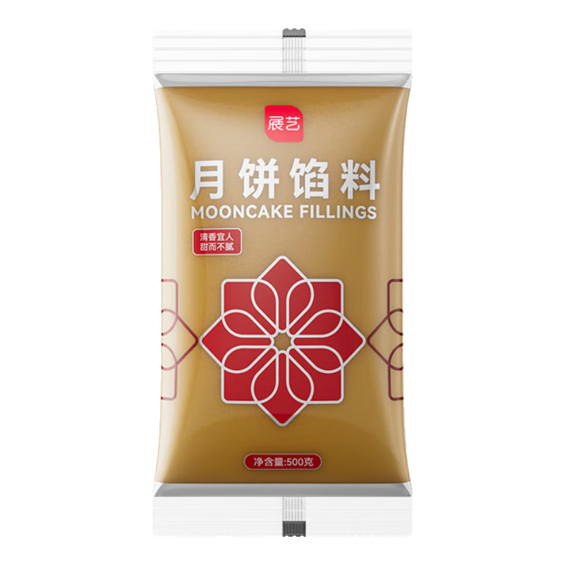 展藝純白蓮蓉餡500g 廣式冰皮中秋月餅餡料蛋黃酥烘焙餡料烘焙原料