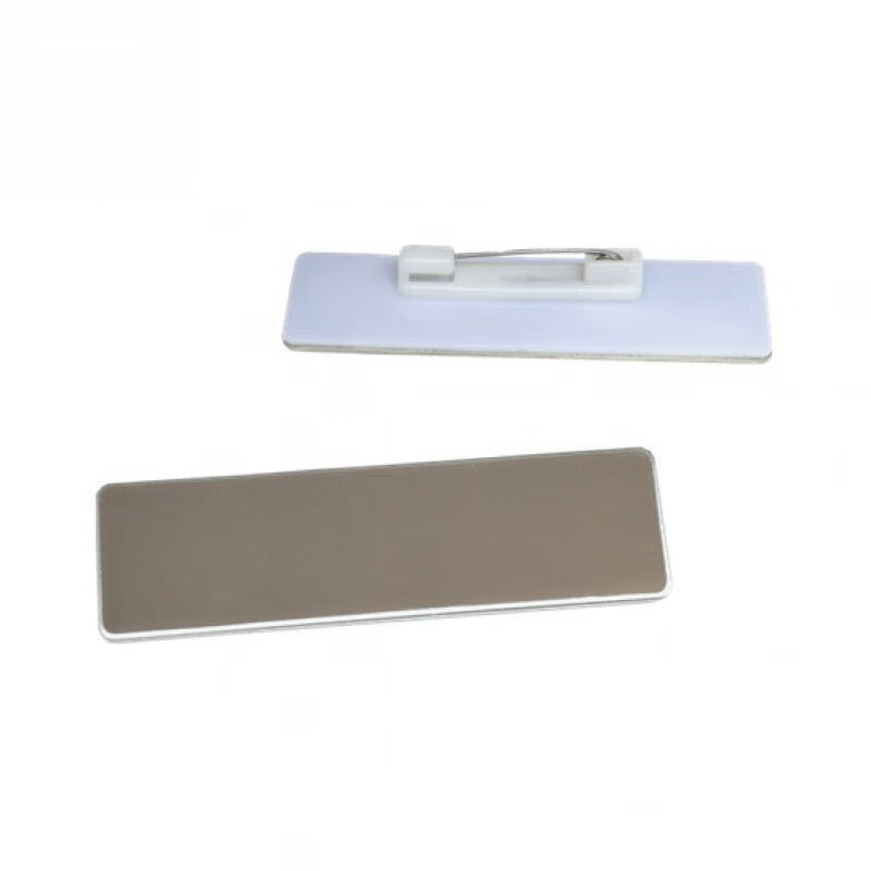 走失胸牌员工工号牌金属工作牌姓别针式工牌定制 长方形别针胸牌刻字