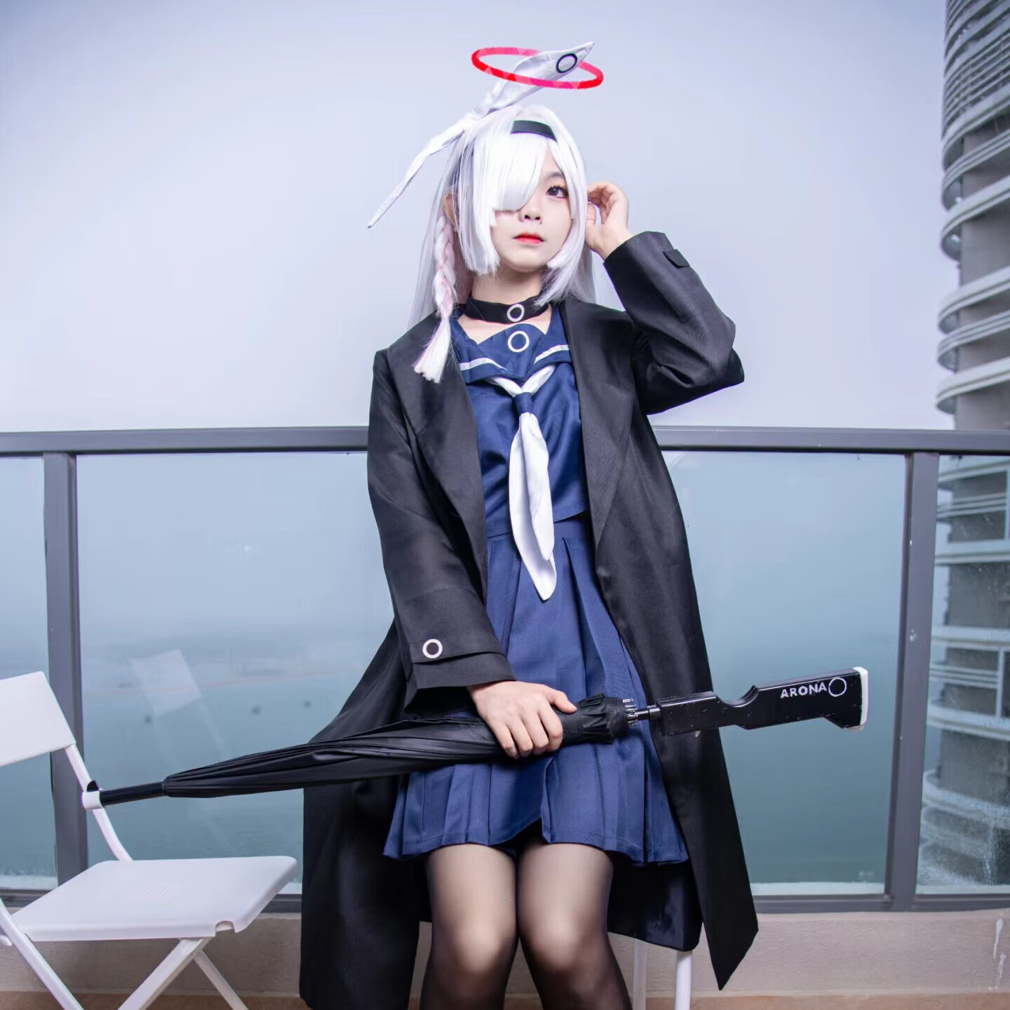 神兽王国碧蓝档案cos服全套普拉娜cos服黑阿罗娜黑子动漫卡通周边二次元 普拉娜全套【服装+配饰】 3XL【定制】