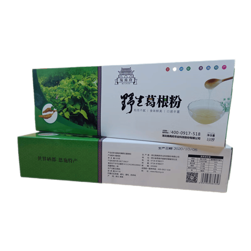 燕之坊施南府正品葛根粉320g禮盒湖北恩施特產(chǎn)野生天然葛粉代餐早餐速食 一盒320g