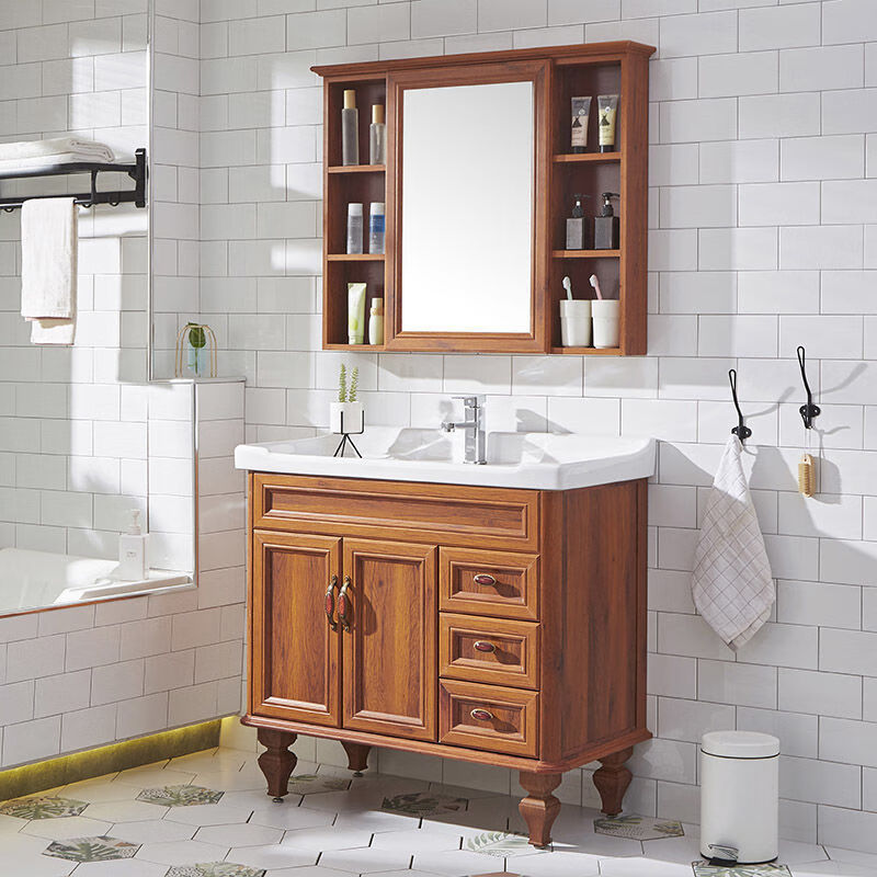 zsto浴室柜全套组合新中式仿实木洗手台盆柜1