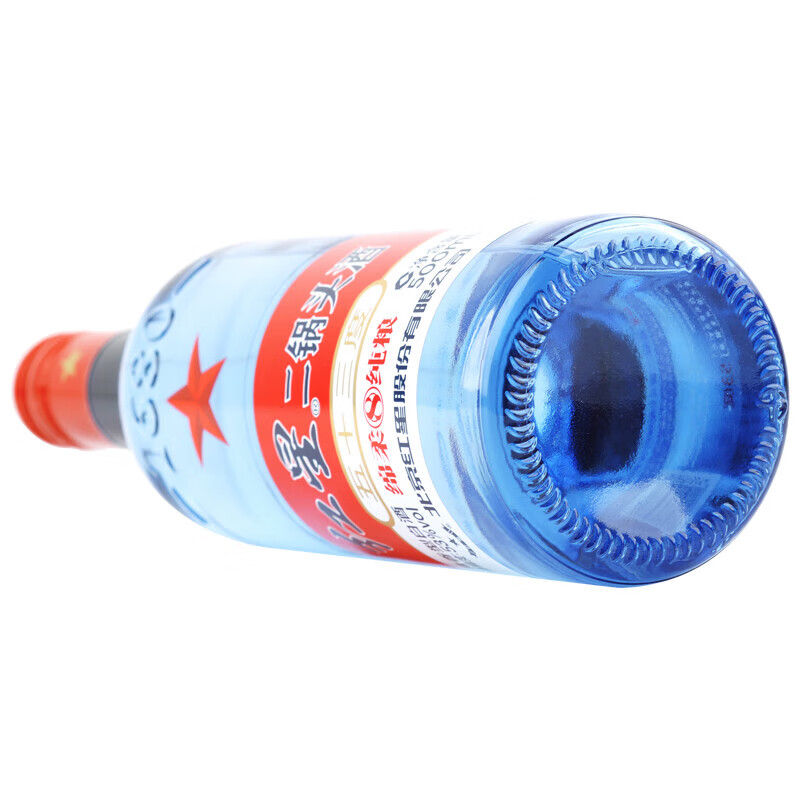 红星二锅头蓝瓶绵柔8陈酿 清香型白酒 53度整箱装 口粮酒 53度 750mL 6瓶 (原箱)