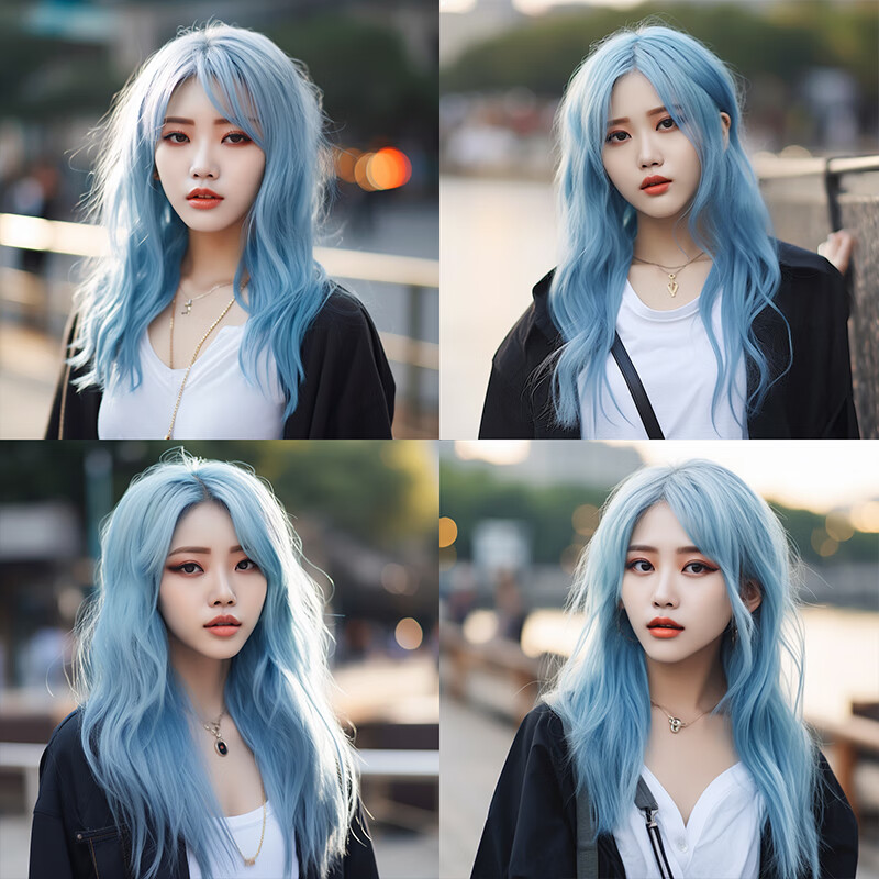 冰蓝色头发要有9度黄发拍