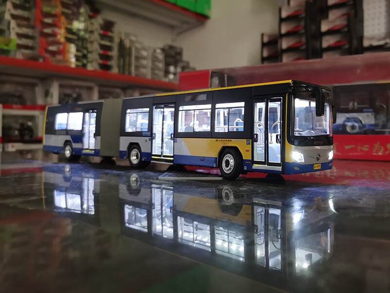北京公交模型 143 福田bj6160c6ccd铰接巴士405路合金仿真客车 405路