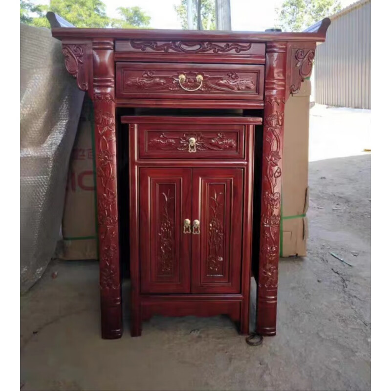 诗亭居香案供桌家用供神桌供台供桌佛台家用实木供台神柜佛桌 88*55*