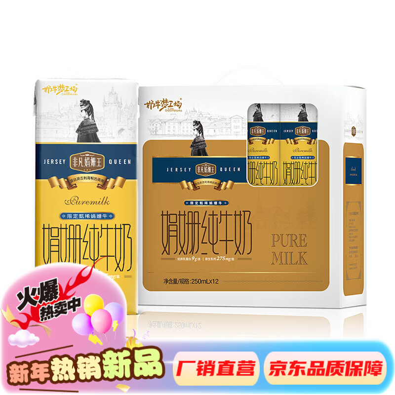 6g蛋白营养早餐儿童学生娟姗奶 纯牛奶