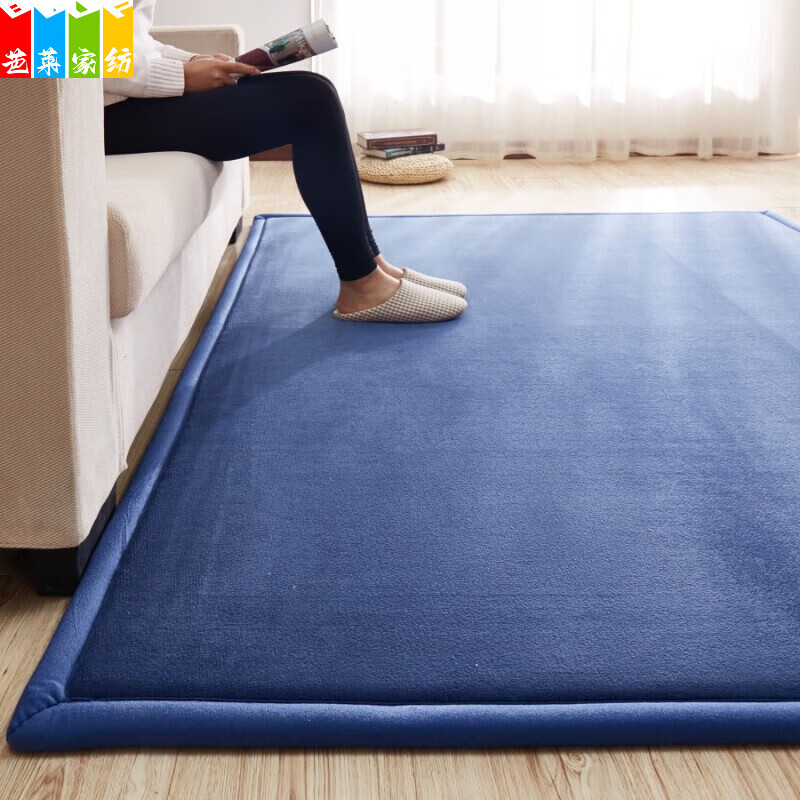 福笑加厚老人儿童卧室防摔客厅地毯爬爬客厅午睡打地铺地毯超厚 绿色