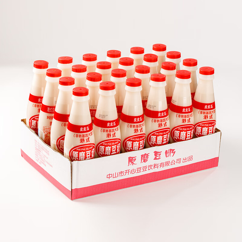 皮皮岛全豆豆奶瓶装豆奶 豆奶食品 330ml/瓶 早餐奶植物蛋白整箱 8瓶