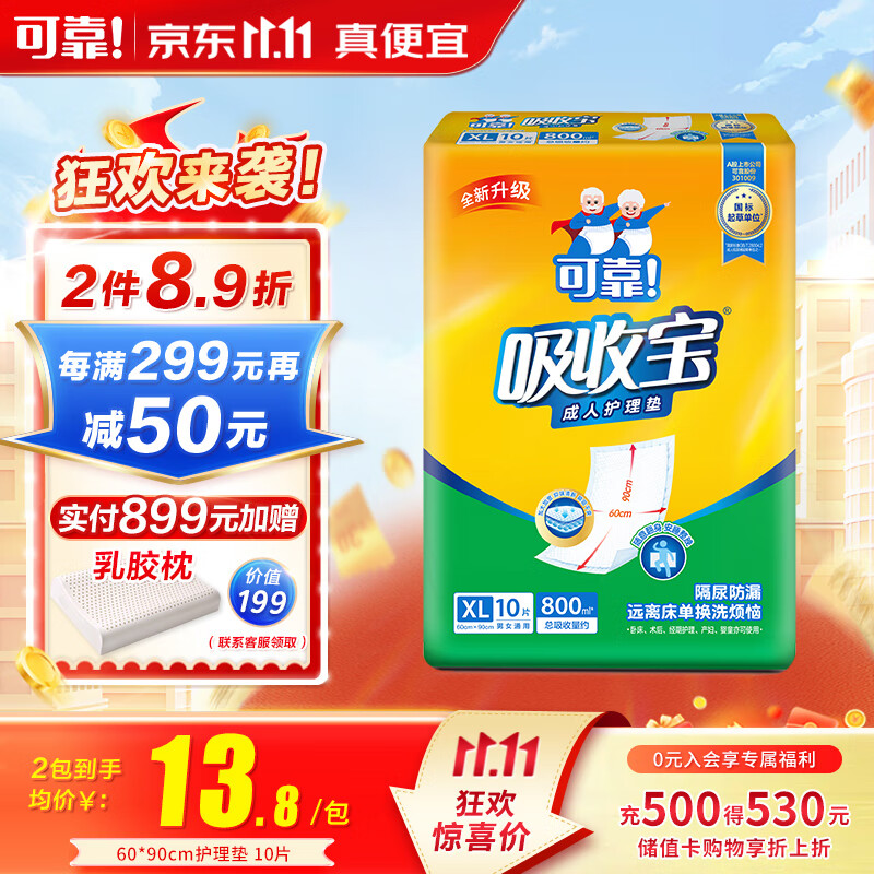 可靠（COCO）吸收宝成人护理垫XL10片 （尺寸60*90cm）孕妇产褥垫老年人隔尿垫怎么样,好用不?