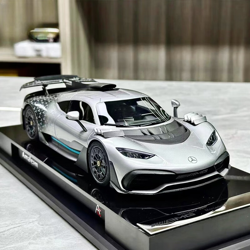 中精质造仿真1:24奔驰AMG ONE合金汽车模型摆件收藏仿真车模跑车玩具男孩 奔驰AMG-ONE【黑银色】