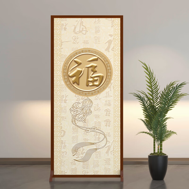 优只新中式玄关隔断屏风实木正对大门入户门客厅卧室卫生间半墙门对门