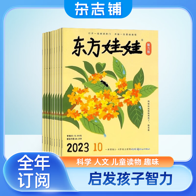 东方娃娃杂志智力版杂志 杂志铺订阅 2024年1月起订 1年12期 全年订阅 3-7岁幼儿益智绘本亲子书籍 睡前读物 益智绘本科普  科普早教育儿期刊 创意童书故事儿童杂志 每月发货属于什么档次？