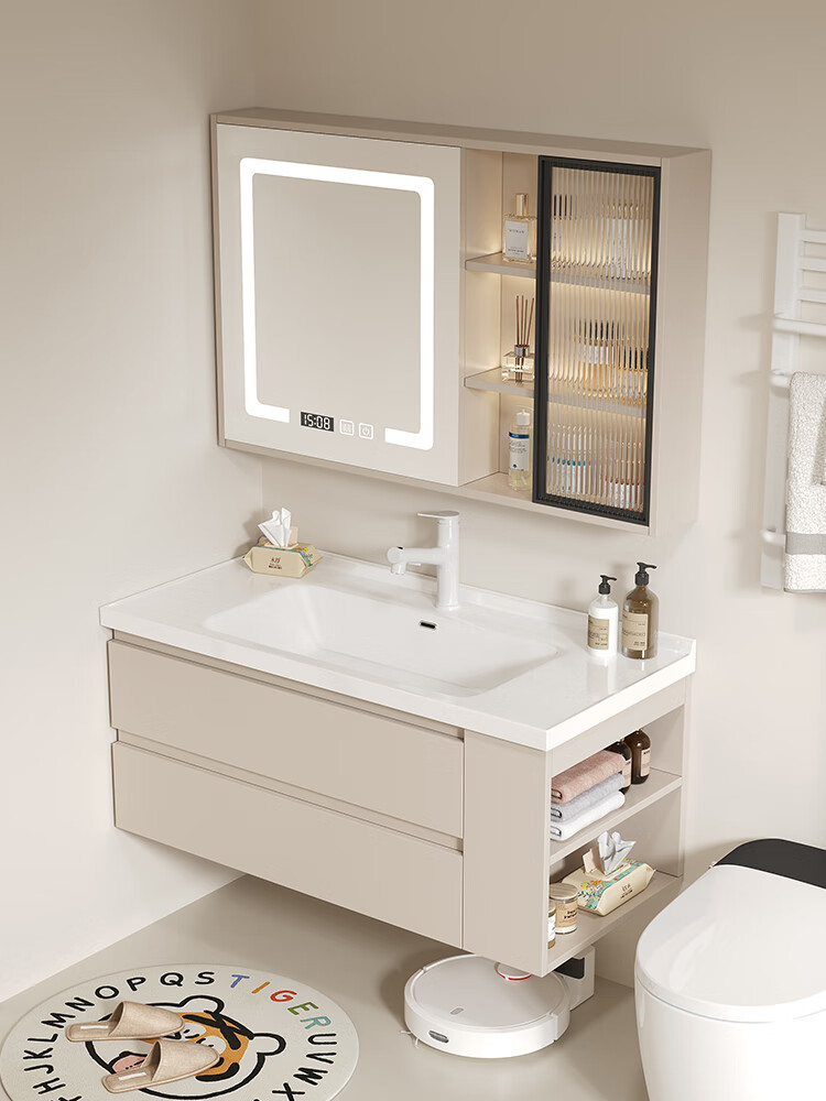 九牧新款陶瓷一体盆浴室柜洗手池洗脸盆柜卫生间洗漱台洗手台组合卫浴