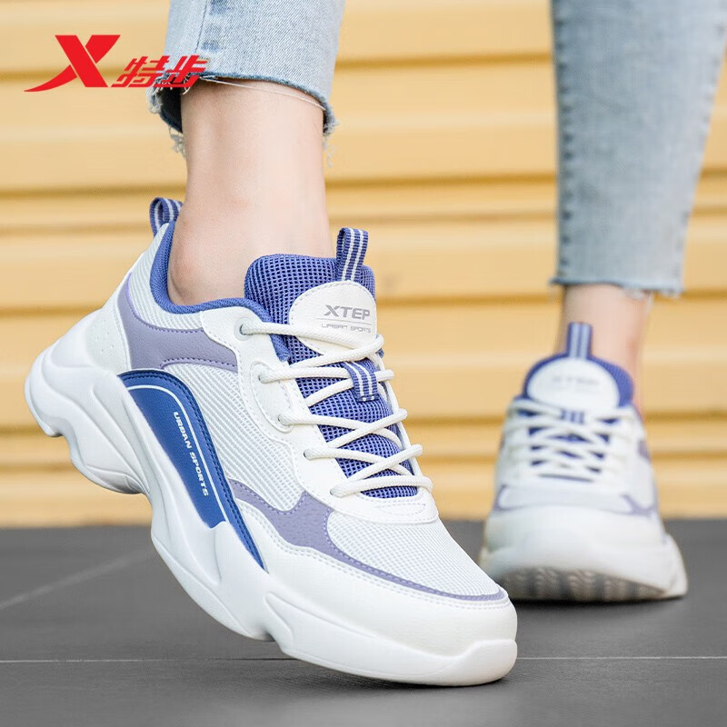 特步女鞋运动鞋女2024春季新款透气网面跑步鞋休闲鞋网鞋运动鞋子女