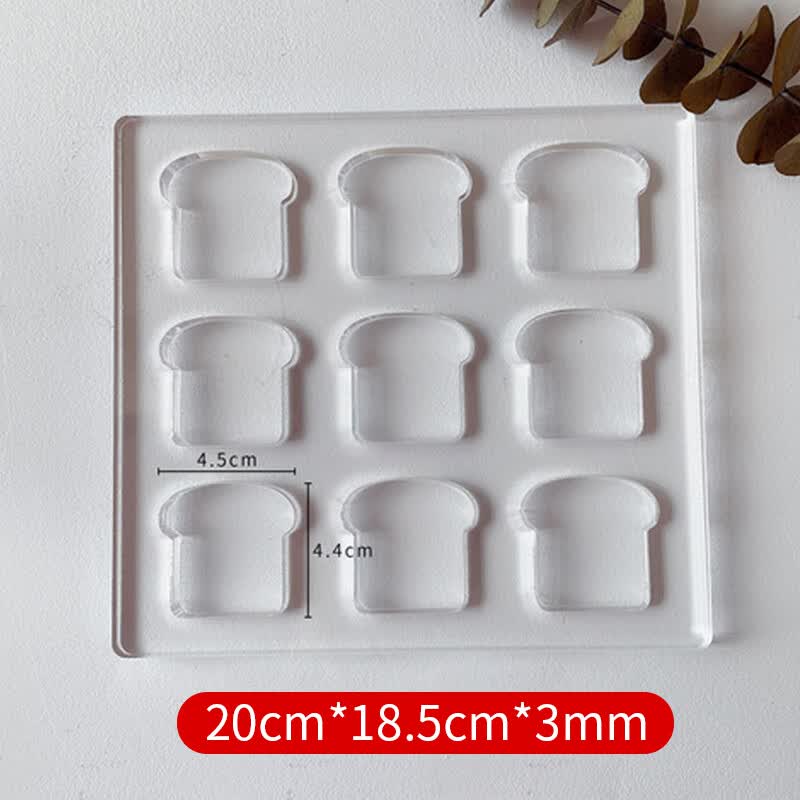 肉脯饼干定型亚克力烘焙模具定制食品级薄饼瓦片酥 透明吐司9孔厚3mm