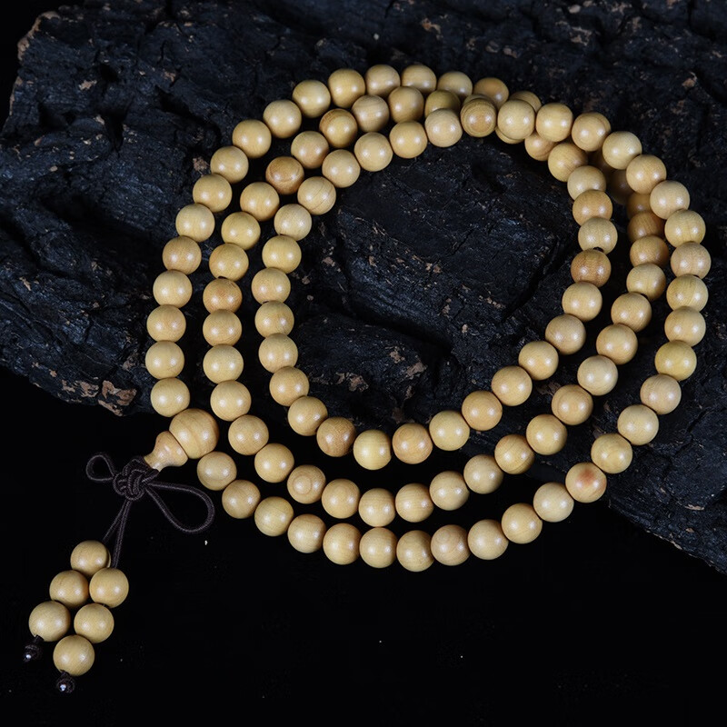 帛灵 玄同湖北小叶黄杨木108颗佛珠手链手串流行男女情侣款念珠手饰