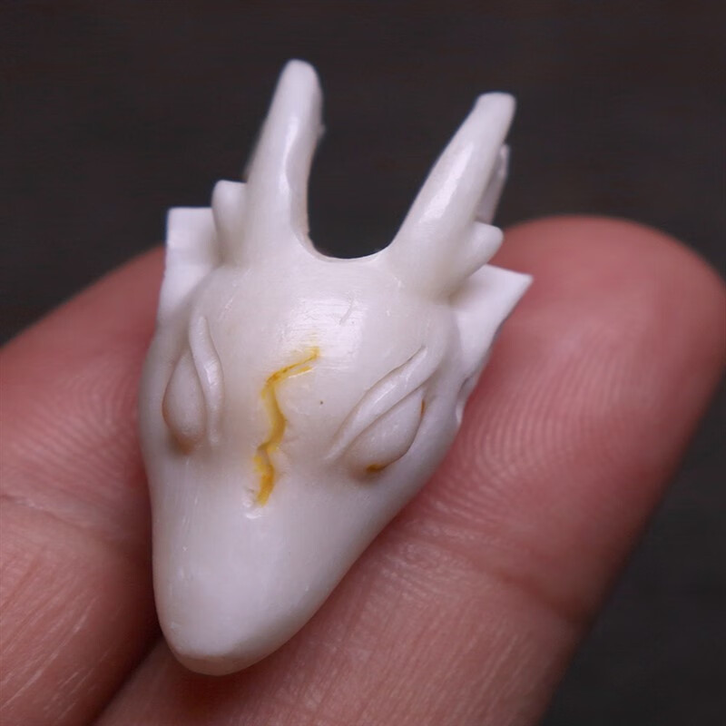 瑾然  天然鹿角雕刻根付鹿头三通佛头 金刚星月菩提手串长串文玩配饰