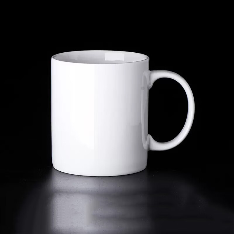 CEROUKY边彩杯子粉蓝绿多色陶瓷杯个性定制咖啡杯牛奶杯早餐杯带盖勺 牛奶A杯350ml