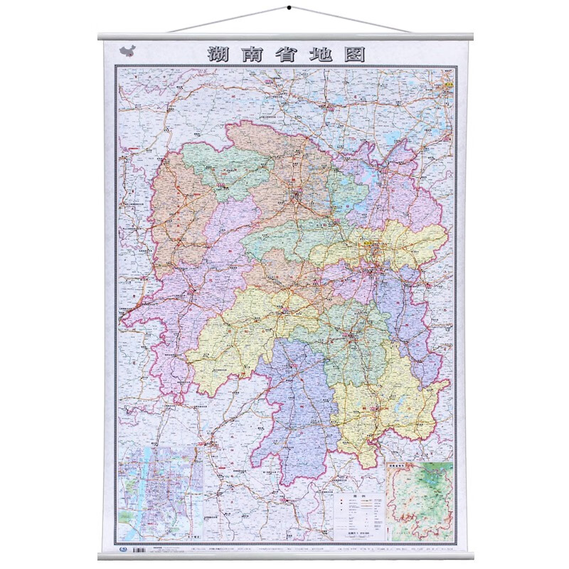 【精装版】2020新湖南省地图挂图 1.1*0.
