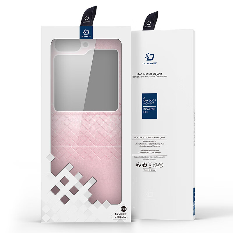 DUX DUCIS适用三星Z Fold7翻盖手机壳Galaxy zflip6保护皮套W25 flip折叠屏铰链全包超薄防摔卡包支架带笔槽 三星Z Flip6/W25 Flip【粉色】