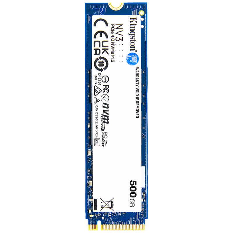 Kingston 金士顿 NV3 NVMe M.2 固态硬盘 500GB（PCI-E 4.0）
