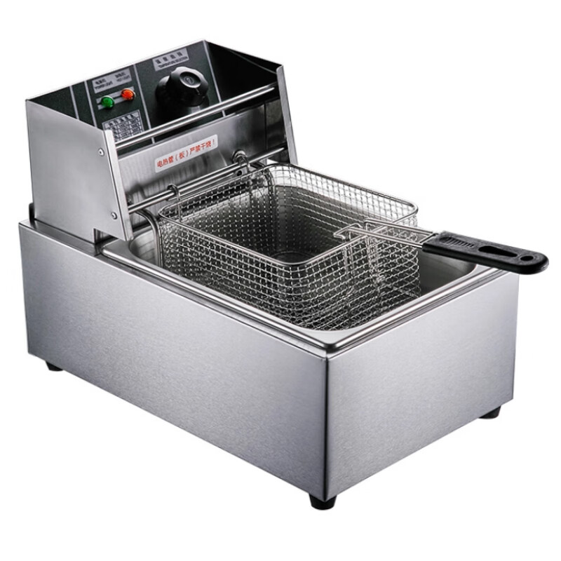 qkejq商用电热炸炉油炸锅薯条炸鸡柳串串不锈钢加厚