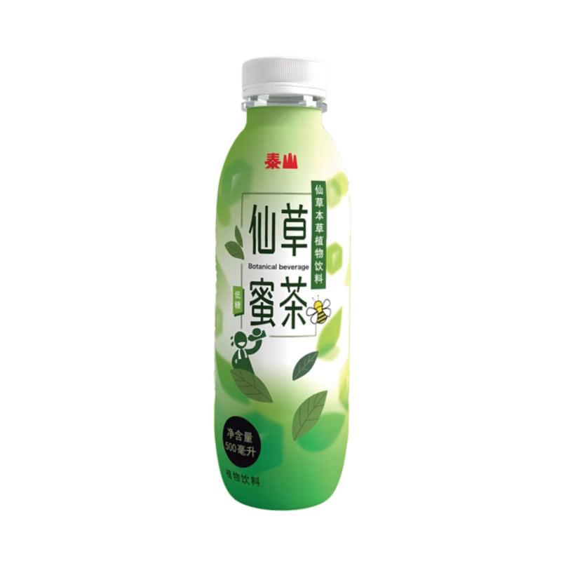 泰山仙草蜜茶 500ml/瓶 仙草本草植物饮料清润畅饮郊游 仙草蜜茶*4瓶