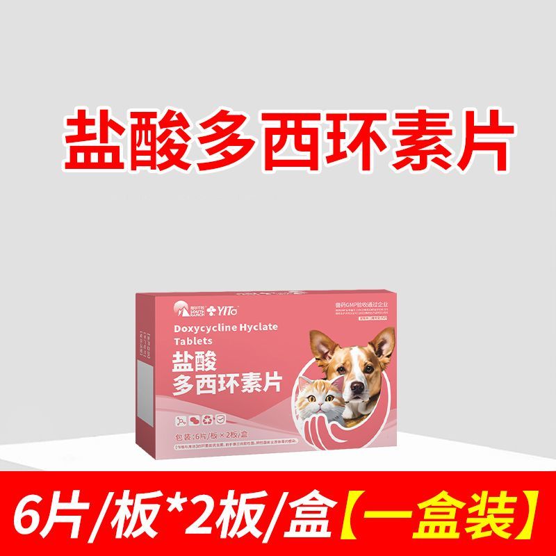 盐酸多西环素片猫用宠物猫咪狗狗专用咳嗽打喷嚏流鼻涕感冒止咳药