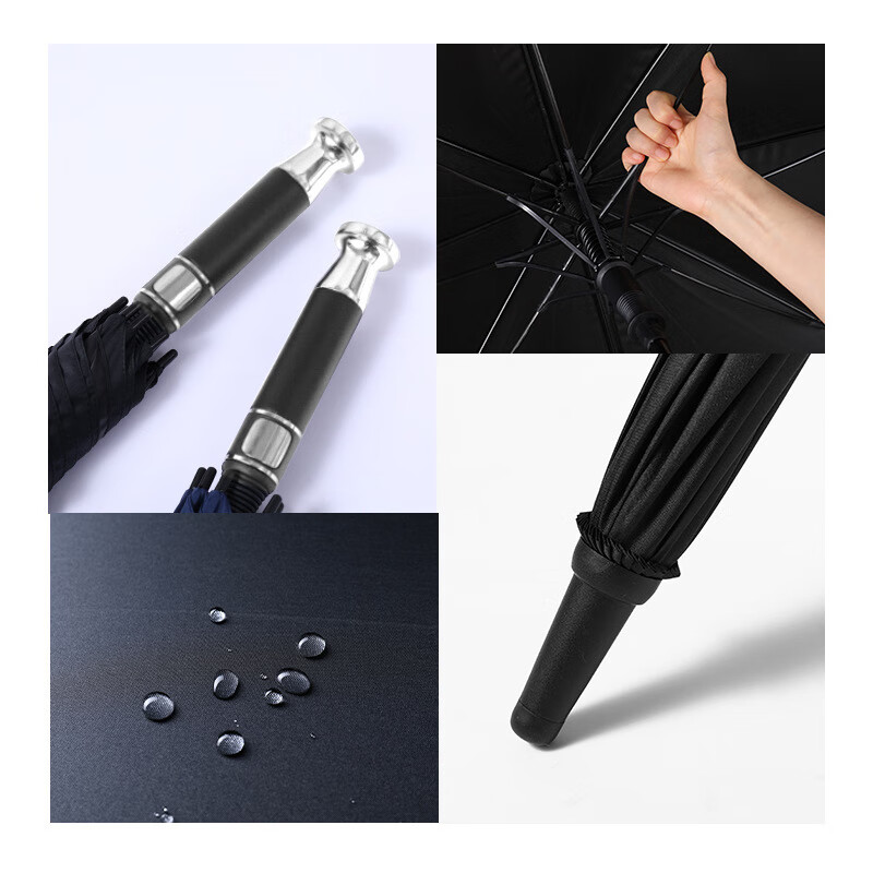 阿雨嗒嗒豪车劳斯来斯雨伞车标超大高尔夫黑胶遮阳伞 藏青带防水套超大高尔夫 一把